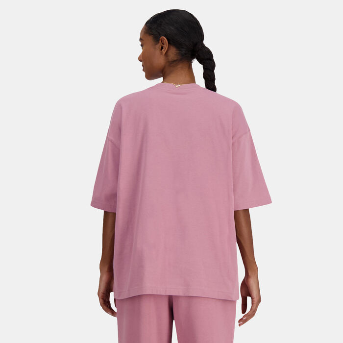 New Balance Women's Iconic Collegiate T-Shirt Red image number 3