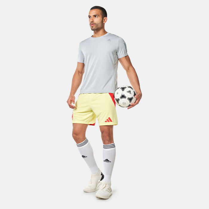 adidas Men's Spain Away Football Shorts - 2024 yellow adidas Men's Spain Away Football Shorts - 2024 yellow image number 2