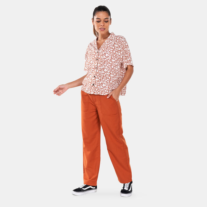 Vans Women's Textured Waves Shirt Brown Vans Women's Textured Waves Shirt Brown image number 2