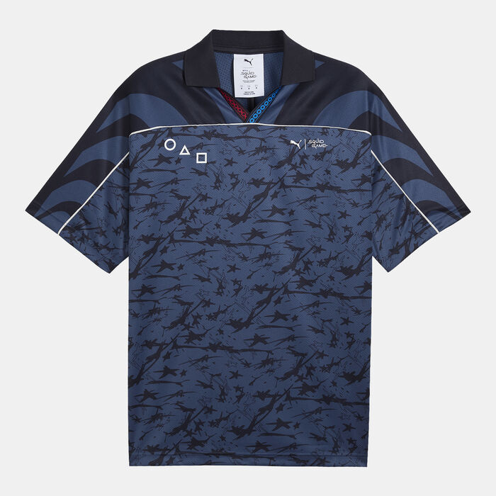 PUMA Men's Squid Game Football Graphic Top Blue image number 4