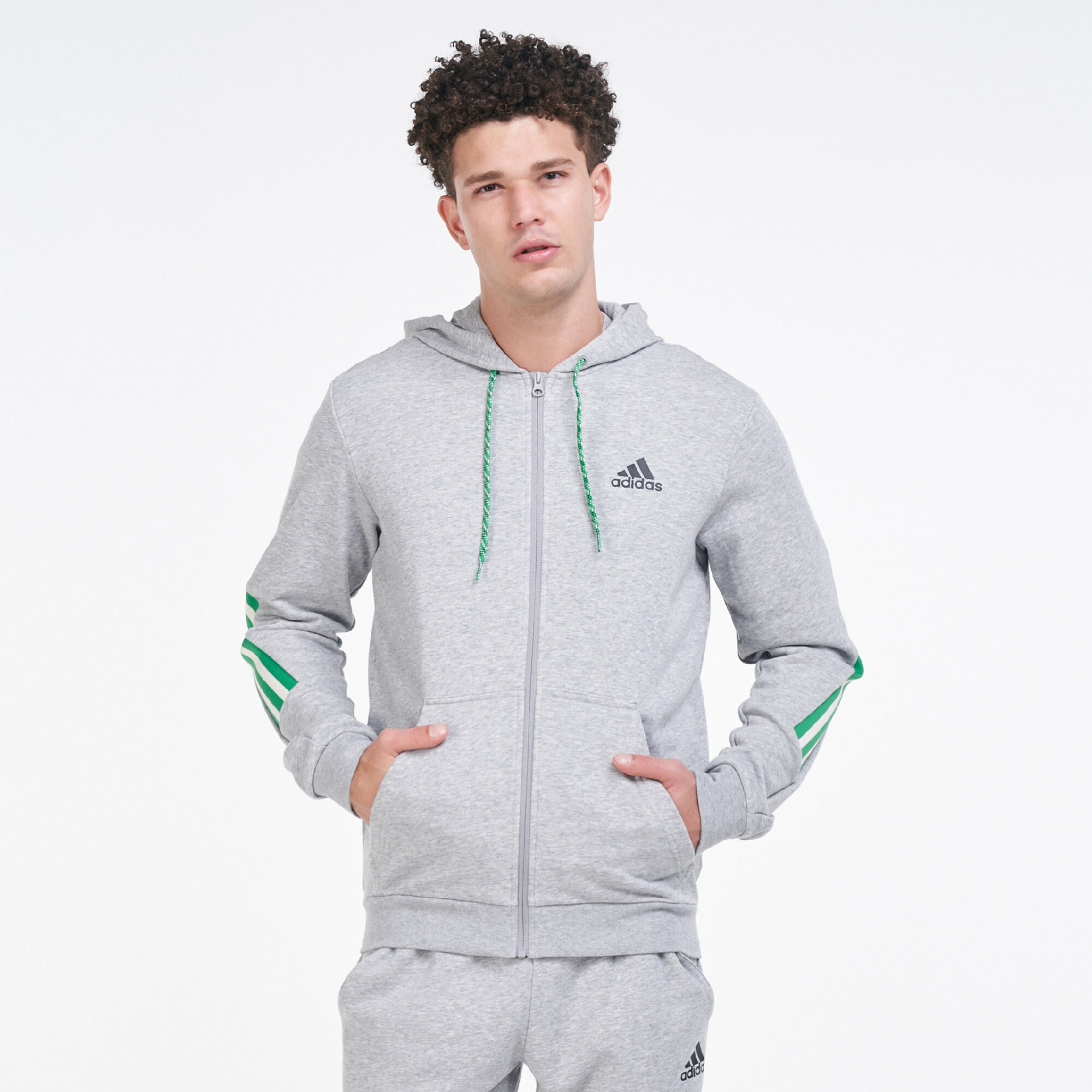 Adidas tape hoodie mens sale
