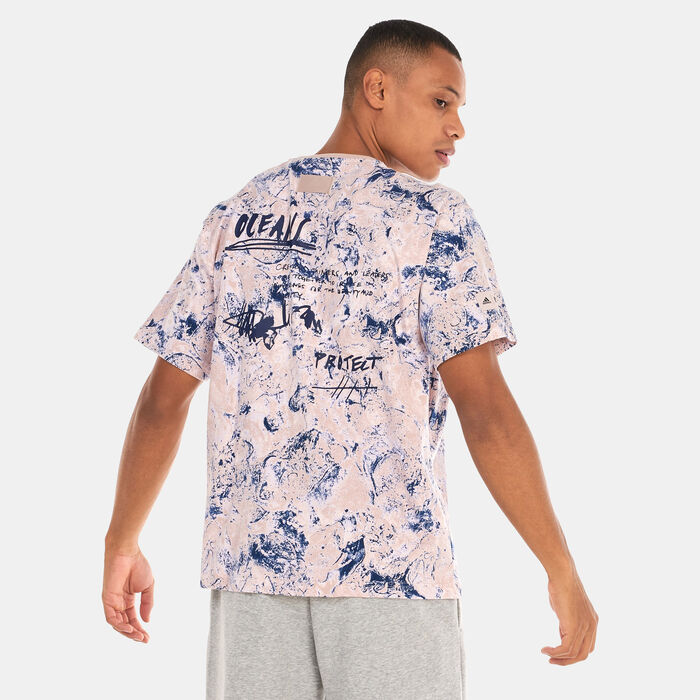 adidas Men's X Parley T-Shirt Beige adidas Men's X Parley T-Shirt Beige image number 1