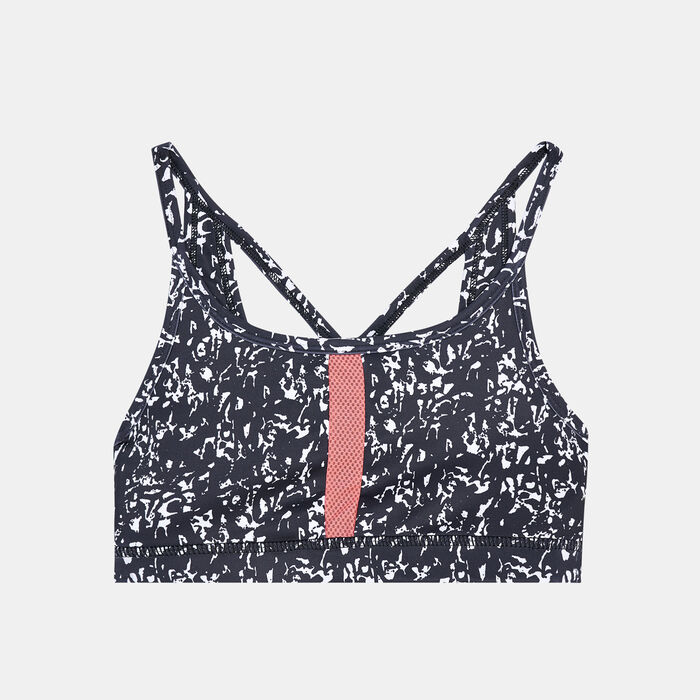 Nike Kids' Dri-FIT Indy Icon Clash Allover Print Sports Bra (Older Kids) Black image number 0