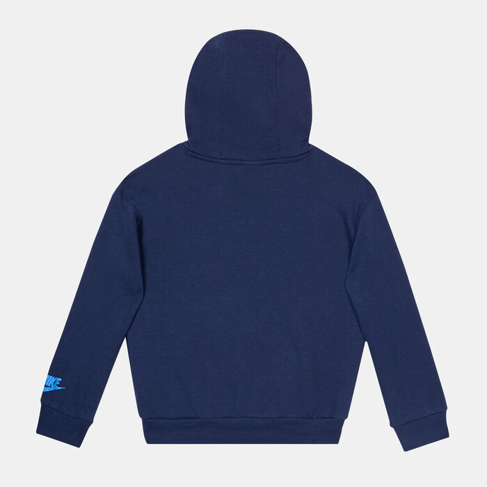 Nike Kids' Sportswear Shine Fleece Hoodie (Younger Kids) Blue Nike Kids' Sportswear Shine Fleece Hoodie (Younger Kids) Blue image number 1