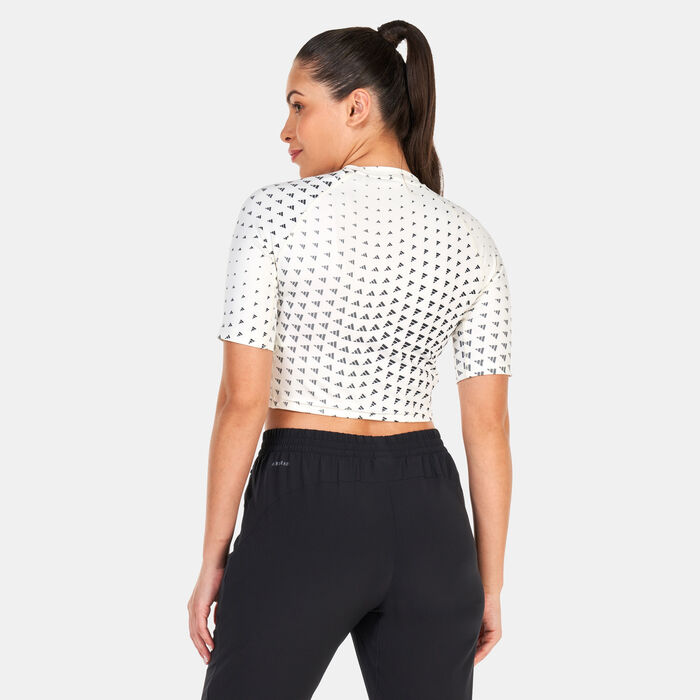 adidas Women's Brand Love Performance T-Shirt White adidas Women's Brand Love Performance T-Shirt White image number 1