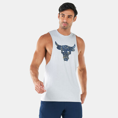 Under Armour Men's UA Project Rock Brahma Bull Tank Top Grey Under Armour Men's UA Project Rock Brahma Bull Tank Top Grey
