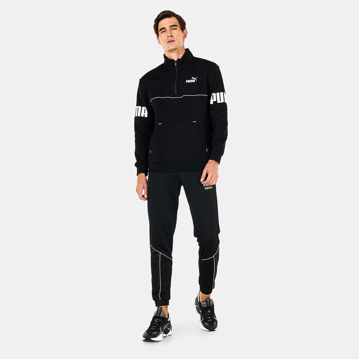 PUMA Men's Power Half-Zip Sweatshirt Black PUMA Men's Power Half-Zip Sweatshirt Black image number 2