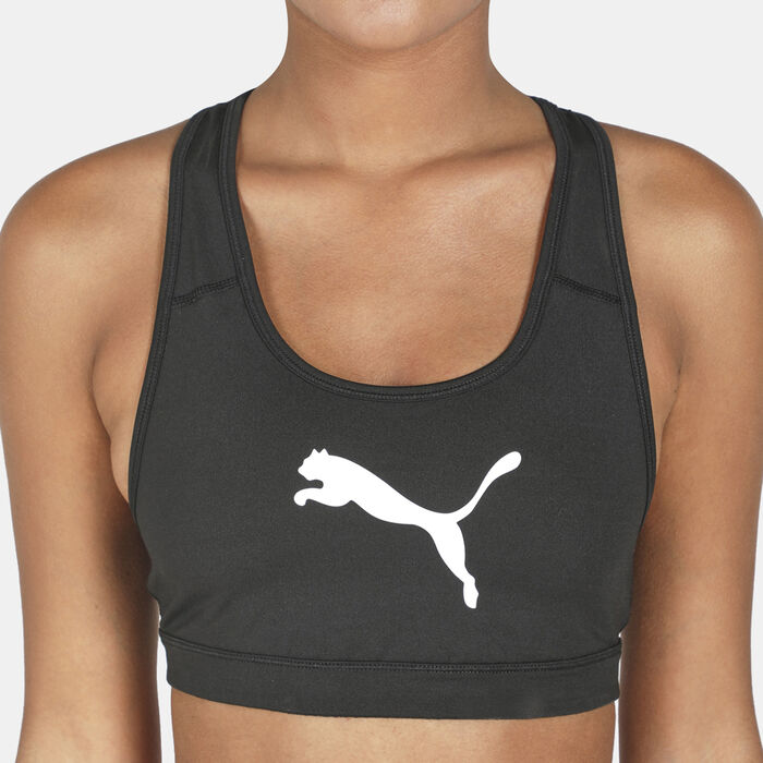 PUMA Women's Mid Impact 4Keeps Sports Bra Black image number 3
