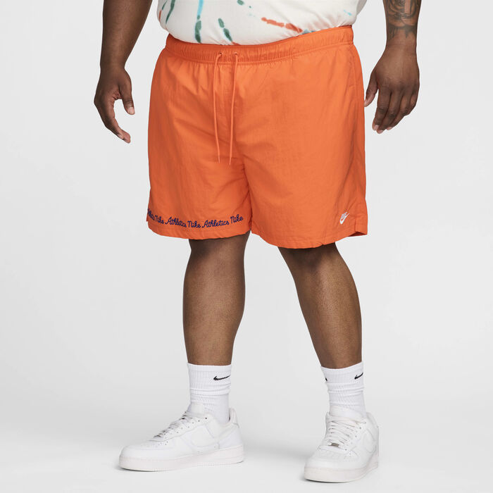 Nike Men's Club Fleece Flow Shorts Orange Nike Men's Club Fleece Flow Shorts Orange image number 8