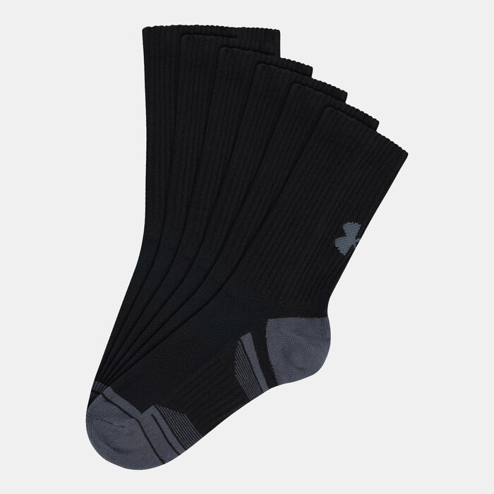 Under Armour Performance Crew Socks (3 Pairs) White Under Armour Performance Crew Socks (3 Pairs) White image number 0