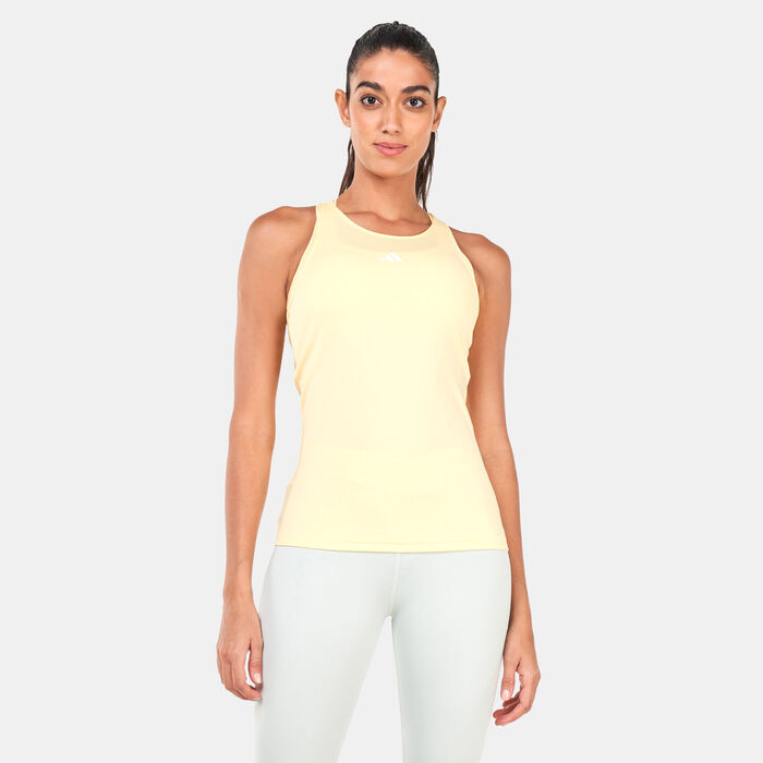 adidas Women's Techfit Racerback Training Top yellow adidas Women's Techfit Racerback Training Top yellow image number 0