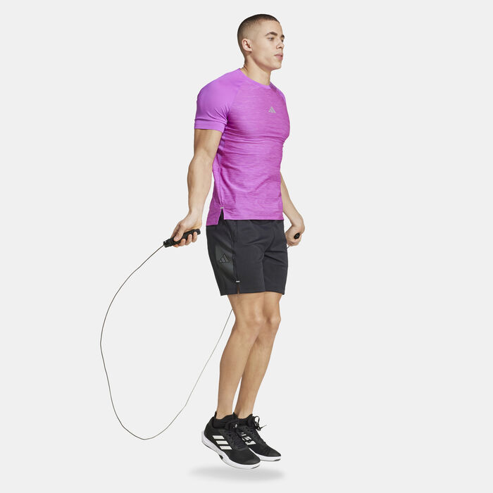 adidas Men's Gym+ Brand Love Training Shorts Black image number 2