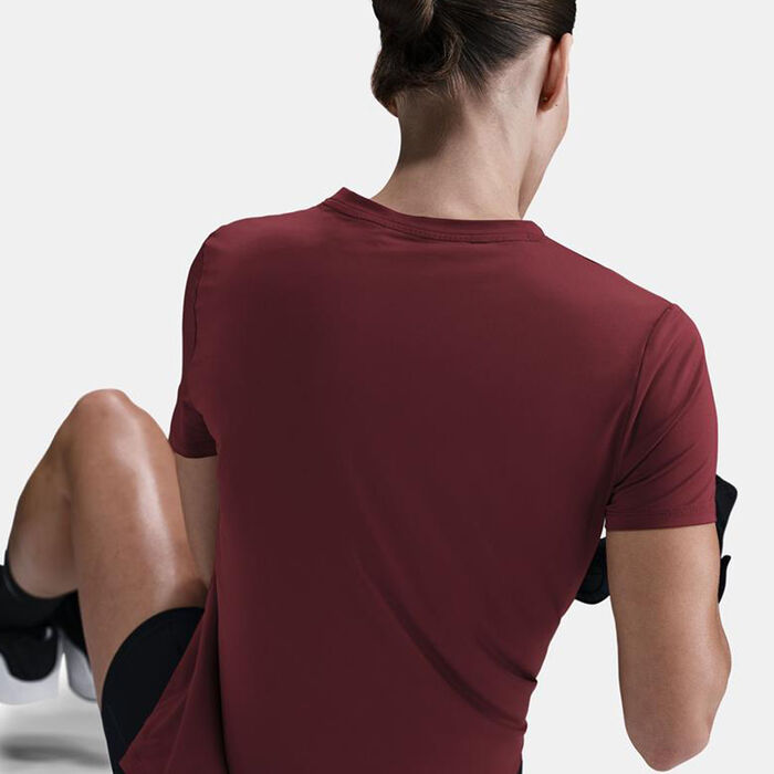 Nike Women's One Classic Dri-FIT Training T-Shirt Maroon Nike Women's One Classic Dri-FIT Training T-Shirt Maroon image number 3