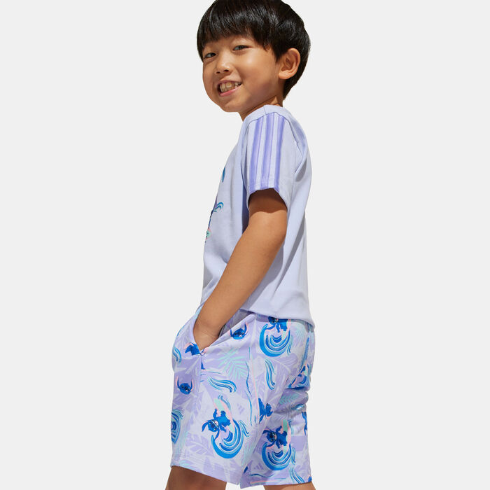 adidas Kids' Disney Lilo & Stitch T-Shirt and Shorts Set Purple adidas Kids' Disney Lilo & Stitch T-Shirt and Shorts Set Purple image number 4