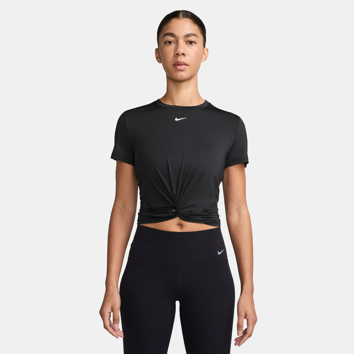 Nike Women's One Classic Twist Training T-Shirt Black image number 0