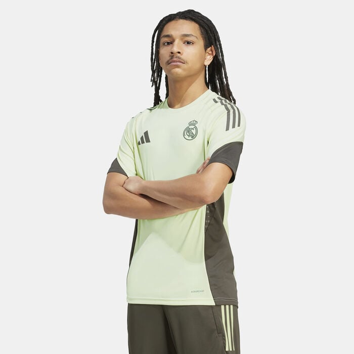 adidas Men's Real Madrid Tiro 25 Competition Training Football Top Green adidas Men's Real Madrid Tiro 25 Competition Training Football Top Green image number 0