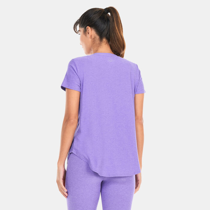 BEYOND YOGA Women's Featherweight On The Down Low T-Shirt Purple BEYOND YOGA Women's Featherweight On The Down Low T-Shirt Purple image number 1