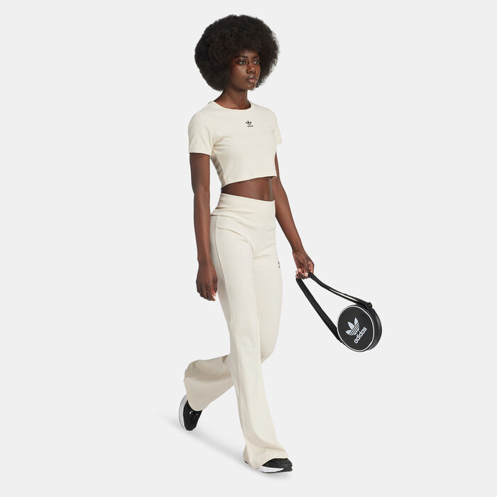 adidas Originals Women's Essentials Flared Leggings Beige image number 2