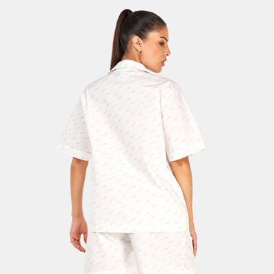 Nike Women's Sportswear Everyday Woven T-Shirt Ivory Nike Women's Sportswear Everyday Woven T-Shirt Ivory