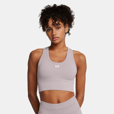Under Armour Women's Vanish Seamless Medium-Support Training Sports Bra Grey
