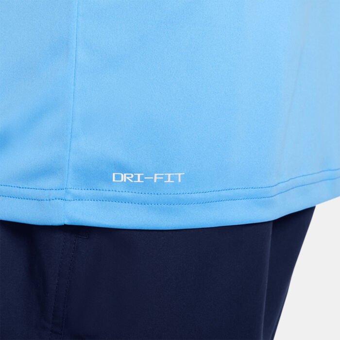 Nike Swim Men's Logo Hydroguard Swimming T-Shirt Blue Nike Swim Men's Logo Hydroguard Swimming T-Shirt Blue image number 5
