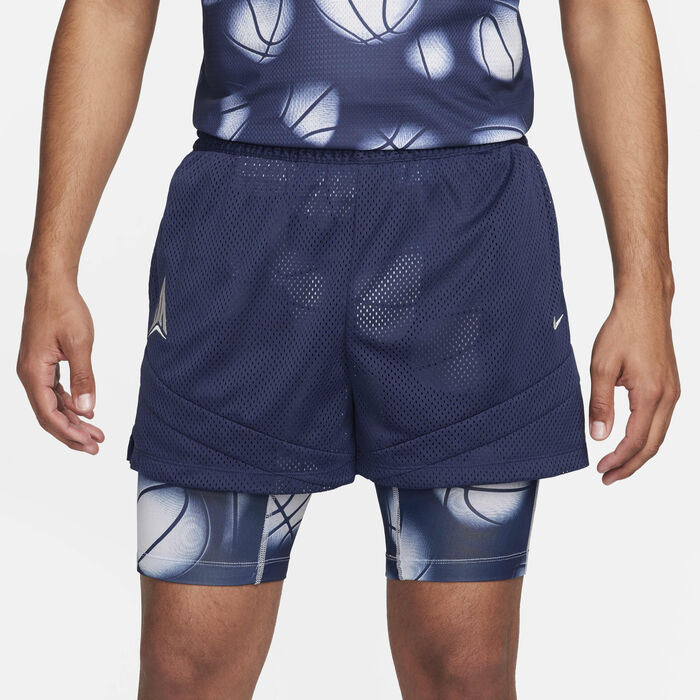 Nike Men's JA Dri-FIT 2-in-1 Basketball Shorts Blue Nike Men's JA Dri-FIT 2-in-1 Basketball Shorts Blue image number 1