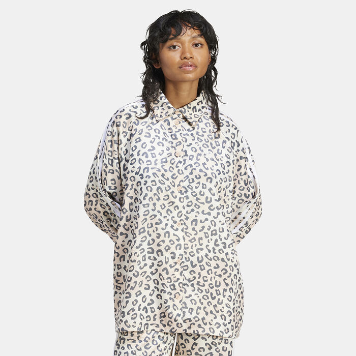 Shop adidas Originals Women's Leopard Luxe Shirt Beige Online in