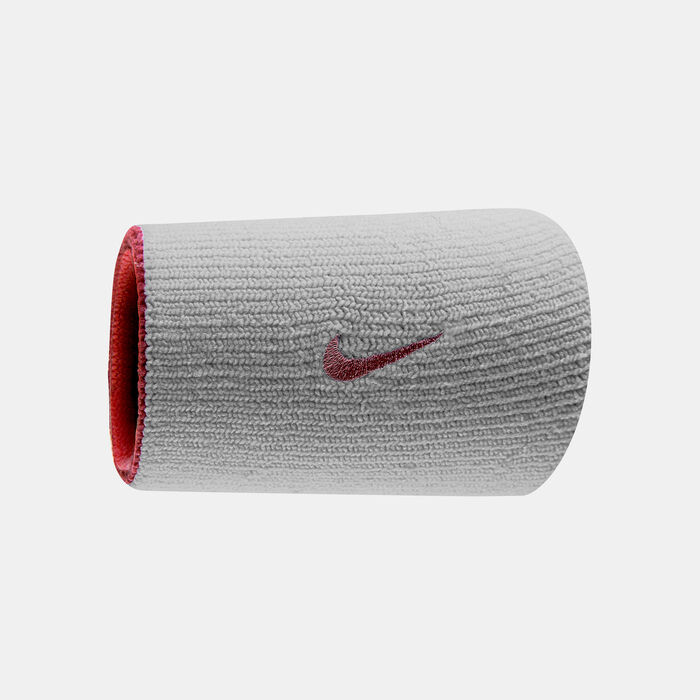 Nike Men's Dri-Fit Home & Away Doublewide Wristband Red Nike Men's Dri-Fit Home & Away Doublewide Wristband Red image number 1