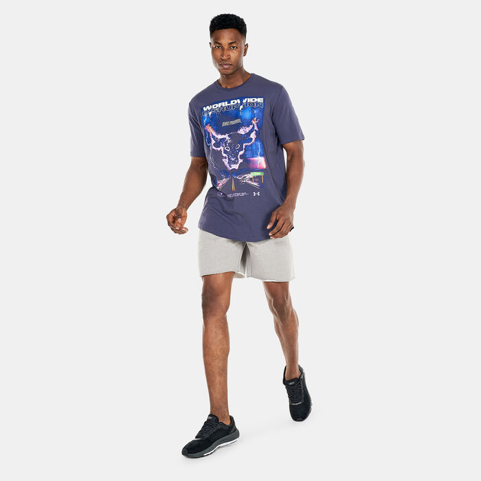 Under Armour Men's Project Rock WW Disruption T-Shirt Purple Under Armour Men's Project Rock WW Disruption T-Shirt Purple image number 2
