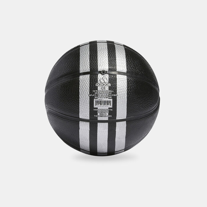 adidas Kids' 3-Stripes Mini Basketball Black adidas Kids' 3-Stripes Mini Basketball Black image number 1