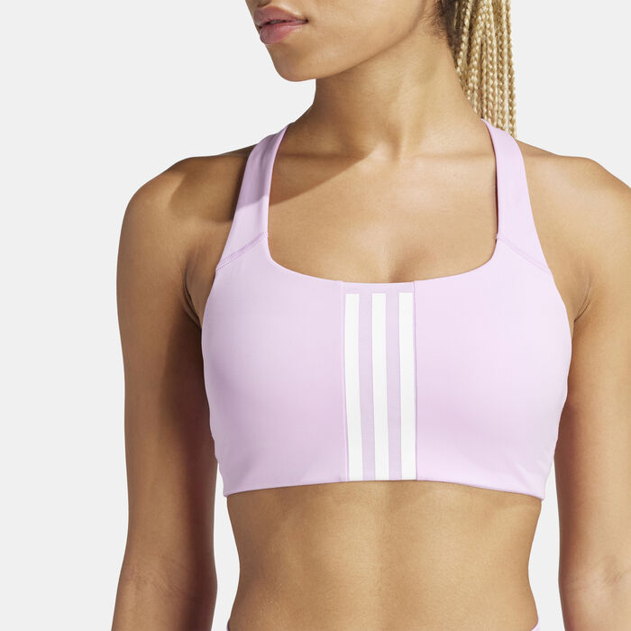 adidas Women's Powerimpact Medium-Support Sports Bra Pink image number 3