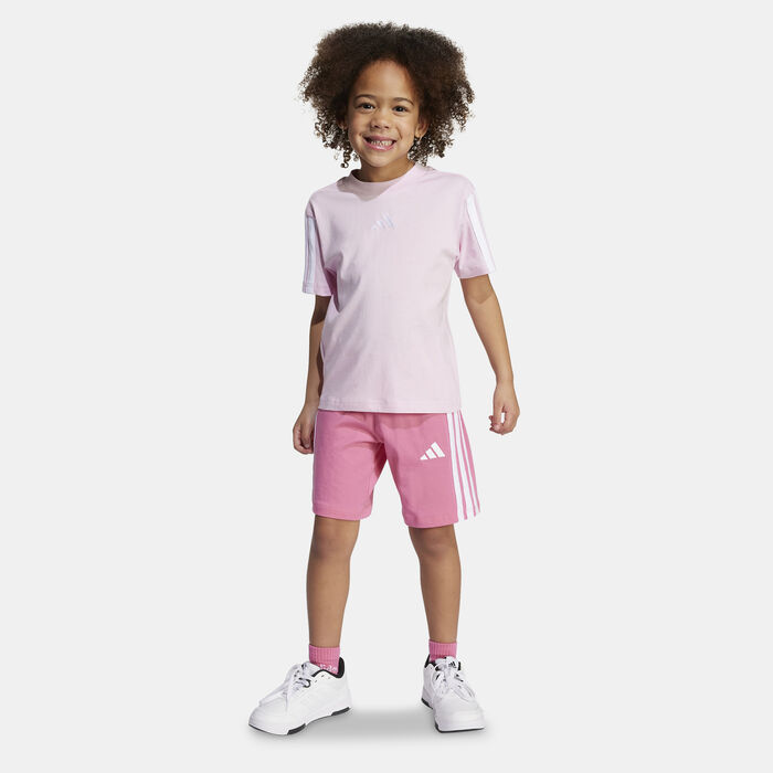 adidas Kids' Essentials T-Shirt And Shorts Set Pink image number 0