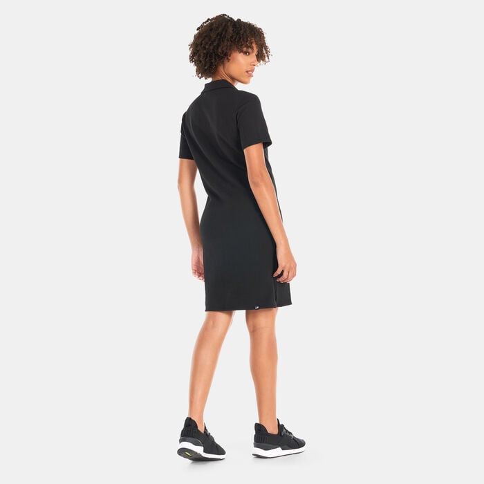 PUMA Women's HER Polo Dress Black PUMA Women's HER Polo Dress Black image number 1