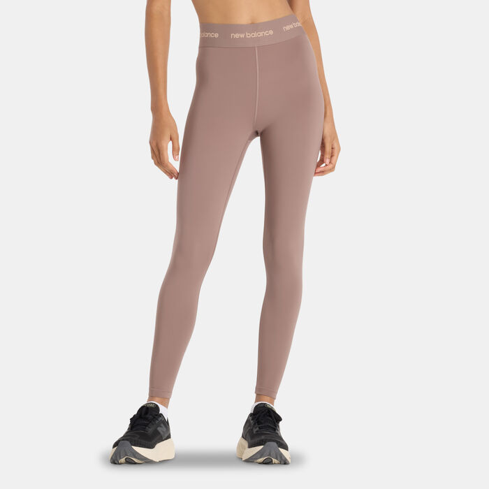 New Balance Women's Sleek Sport Leggings Beige New Balance Women's Sleek Sport Leggings Beige image number 0