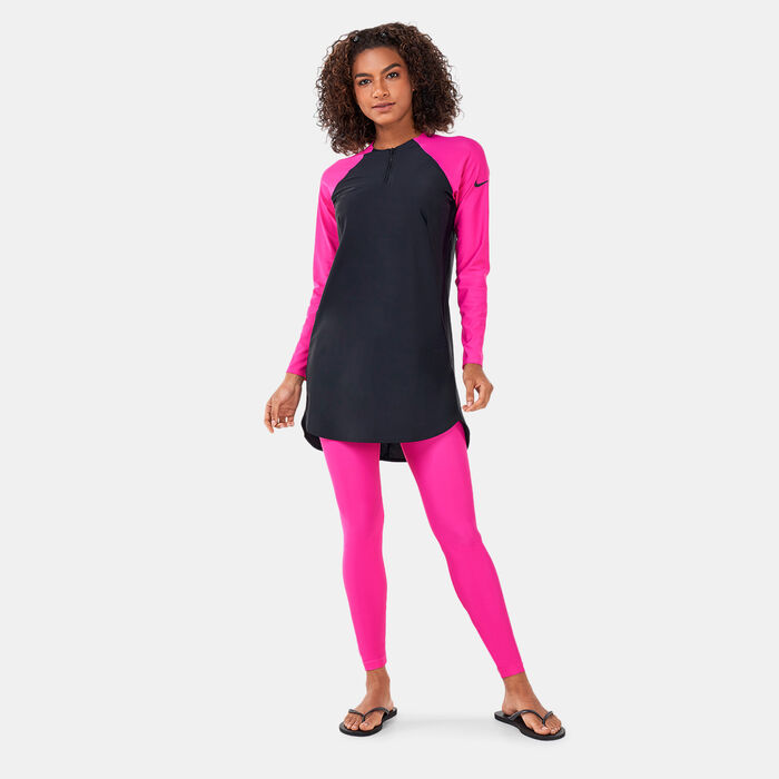 Nike Swim Women's Victory Swimming T-Shirt Pink image number 2