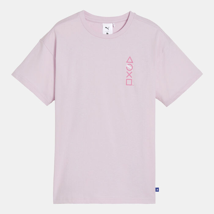 PUMA Kids' x PlayStation Elevated T-Shirt Purple PUMA Kids' x PlayStation Elevated T-Shirt Purple image number 0