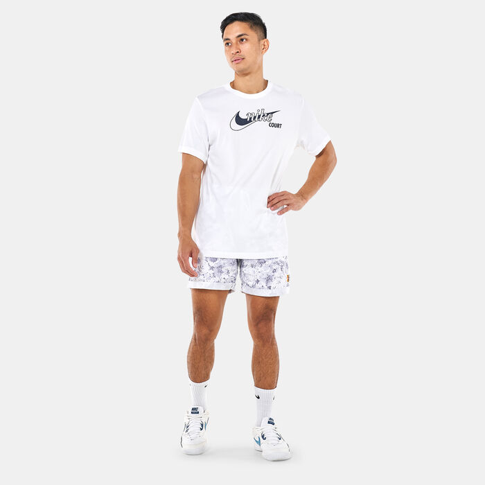 Nike Men's Court Dri-FIT Swoosh Tennis T-Shirt White Nike Men's Court Dri-FIT Swoosh Tennis T-Shirt White image number 2