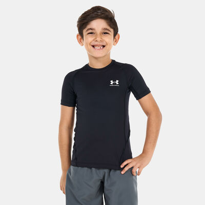 Under Armour Kids' HeatGear® Armour T-Shirt Black Under Armour Kids' HeatGear® Armour T-Shirt Black