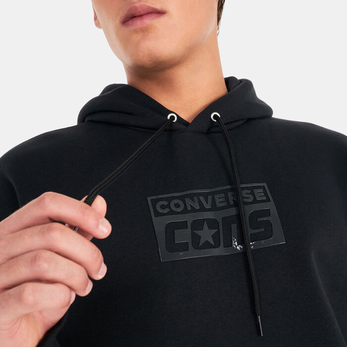 Converse Men's CONS Fleece Pullover Hoodie Black Converse Men's CONS Fleece Pullover Hoodie Black image number 3