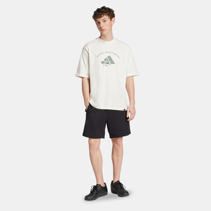 adidas Men's Codes Doodle Scooter Graphic Tee White adidas Men's Codes Doodle Scooter Graphic Tee White image number 2