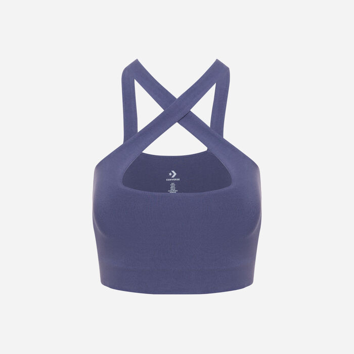 Converse Women's Full-Coverage Sports Bra Purple Converse Women's Full-Coverage Sports Bra Purple image number 0