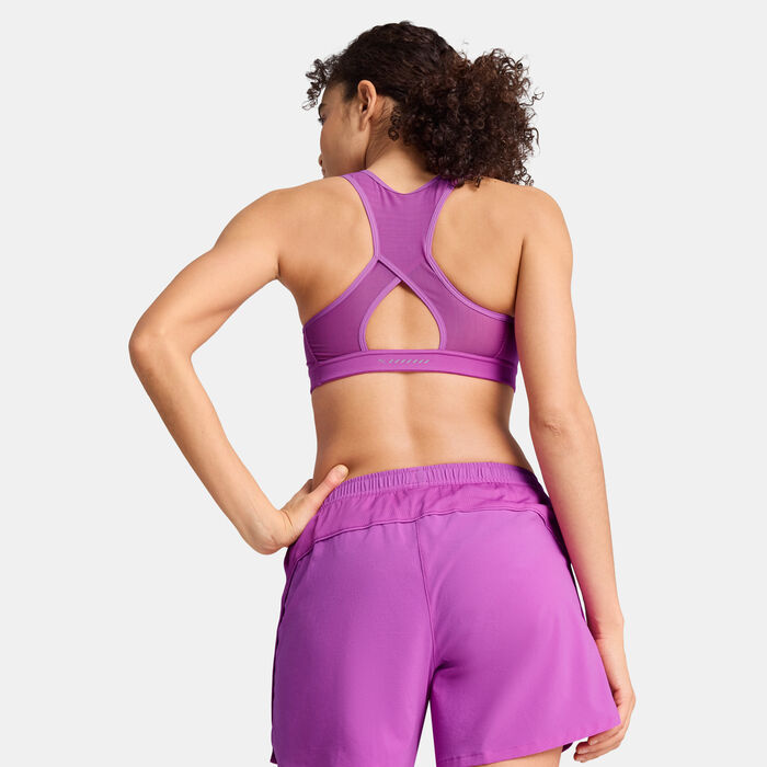 PUMA Women's 4KEEPS Medium-Support Running Sports Bra Purple PUMA Women's 4KEEPS Medium-Support Running Sports Bra Purple image number 1