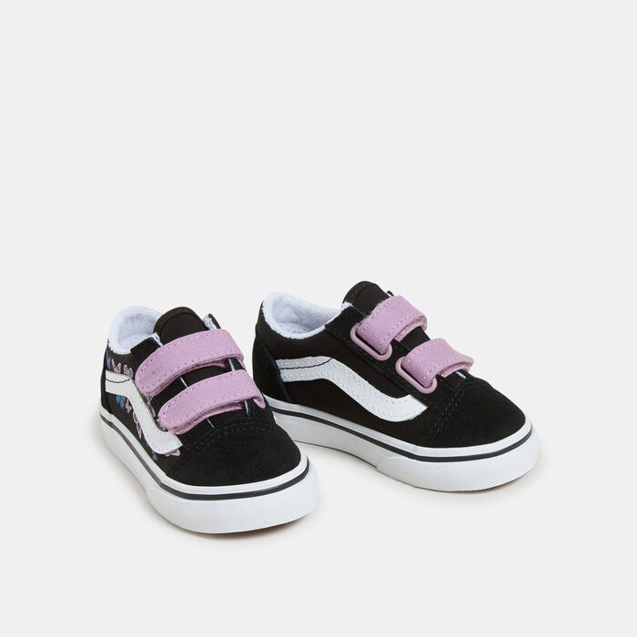 Vans Kids' Old Skool Velcro Shoes (Baby and Toddler) Black Vans Kids' Old Skool Velcro Shoes (Baby and Toddler) Black image number 1