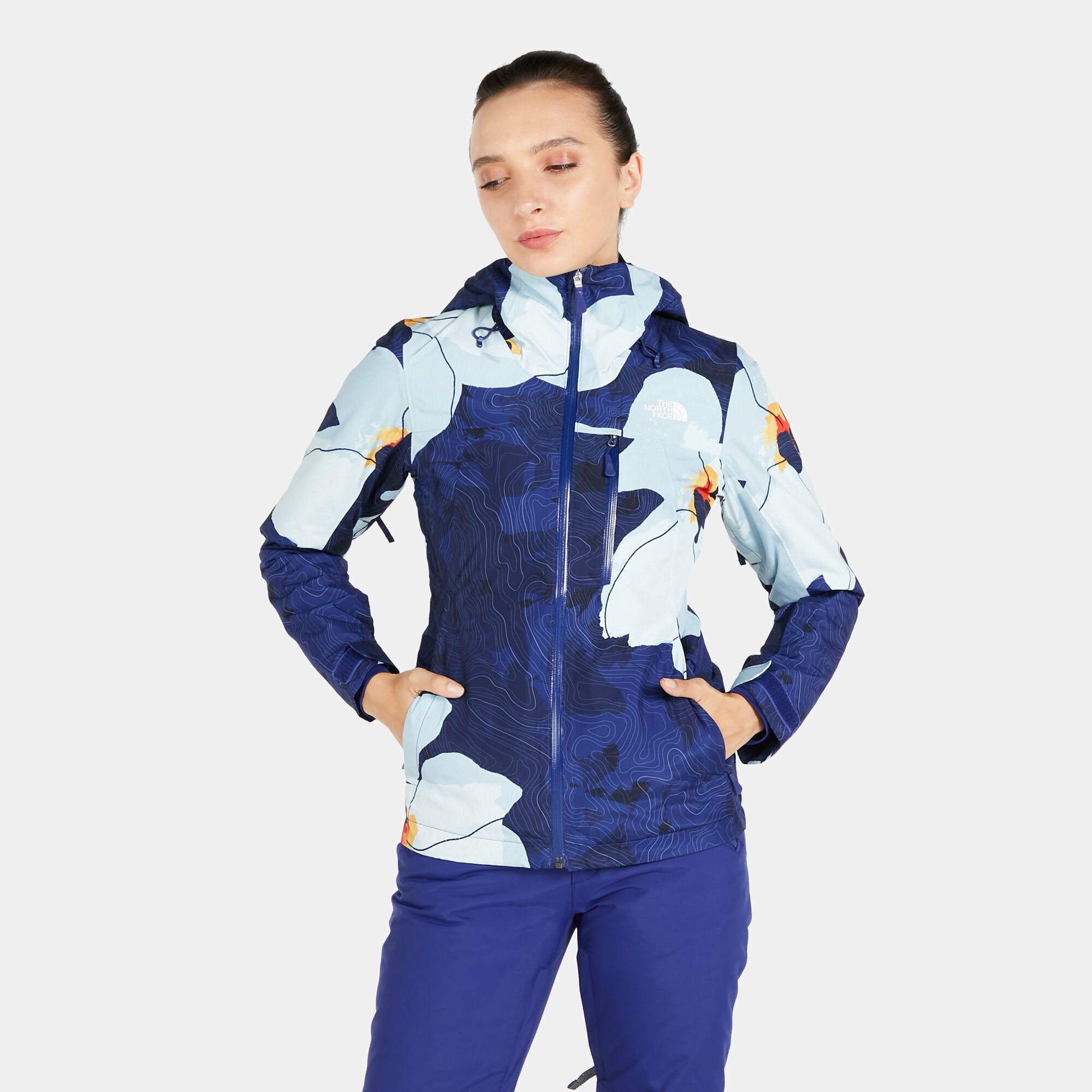North face descendit outlet jacket womens blue