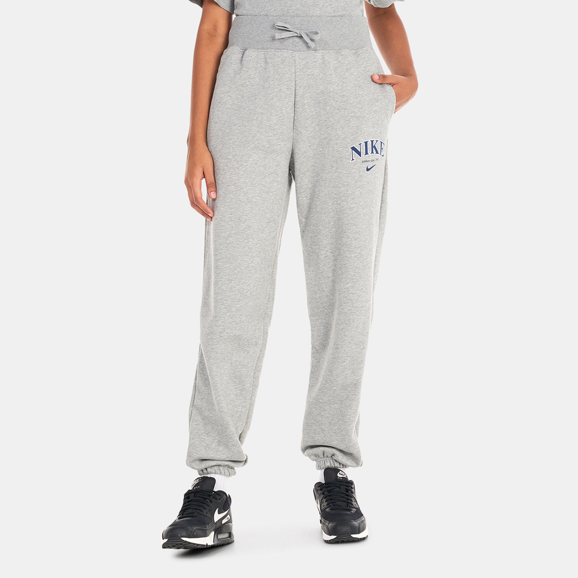 Nike grey track pants womens hotsell