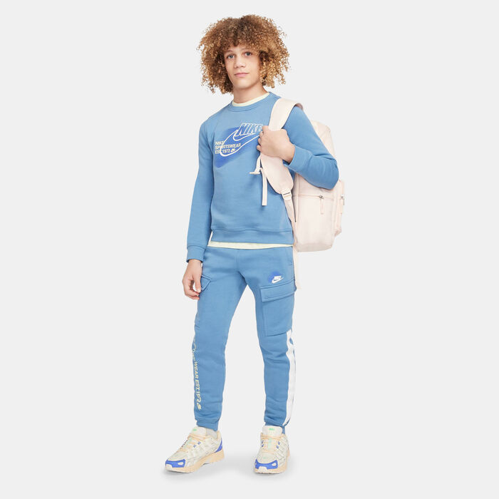 Nike Kids' Sportswear Standard Issue Sweatshirt Blue Nike Kids' Sportswear Standard Issue Sweatshirt Blue image number 2