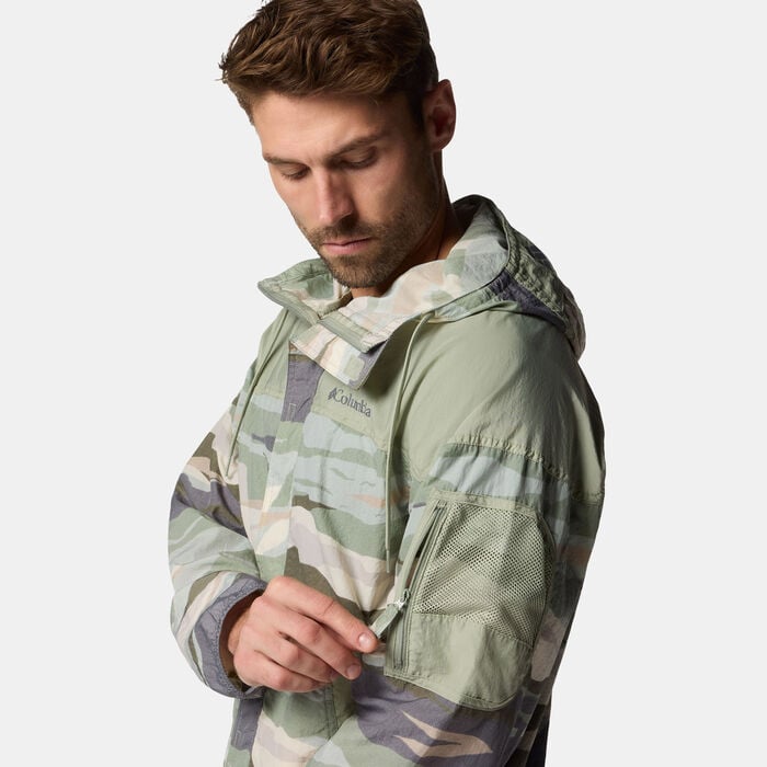 Columbia Men's Challenger II Novelty Full-Zip Windbreaker Hoodie Green Columbia Men's Challenger II Novelty Full-Zip Windbreaker Hoodie Green image number 4