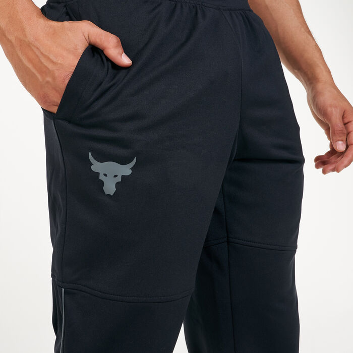 Under Armour Men's Project Rock Knit Track Pants Black Under Armour Men's Project Rock Knit Track Pants Black image number 3