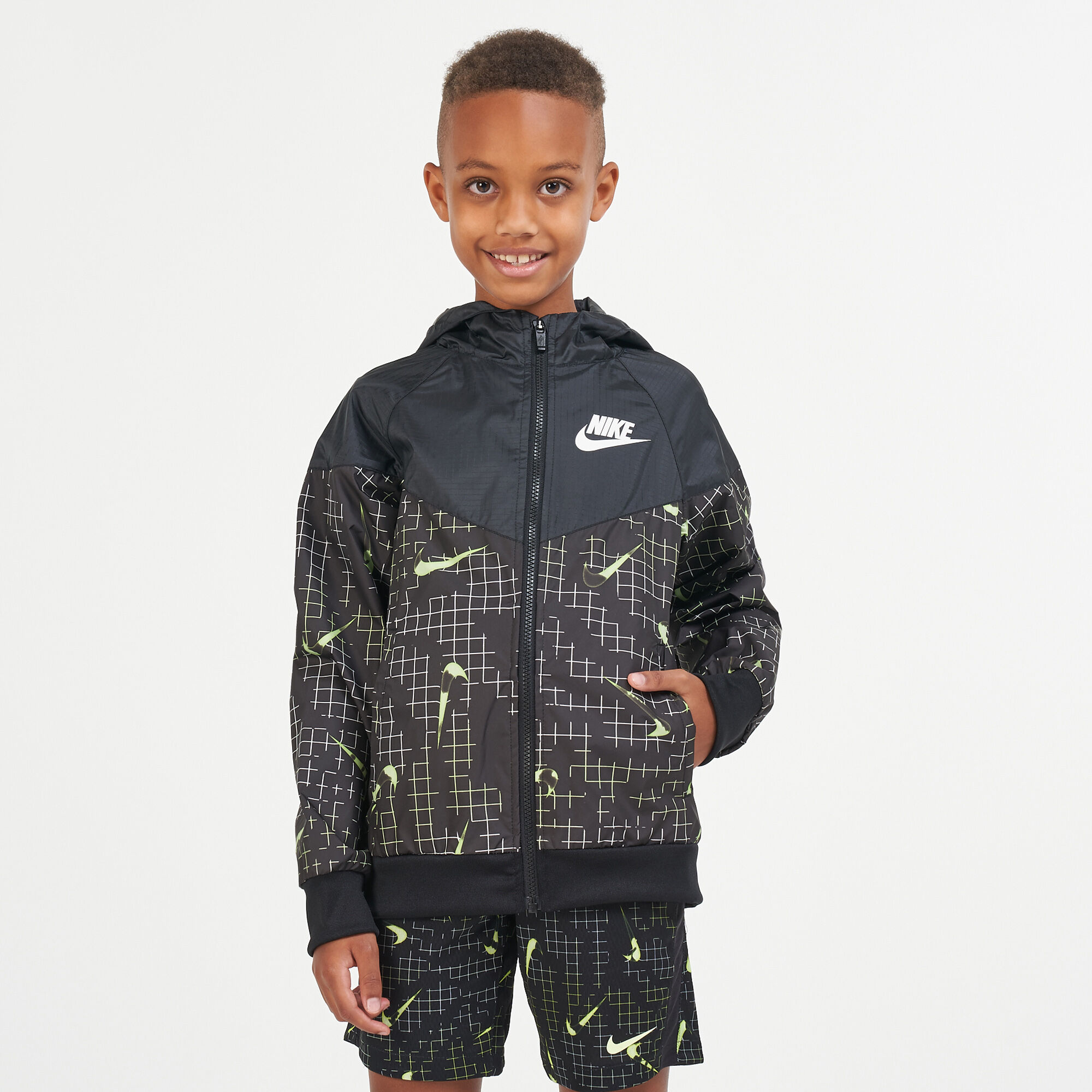 Nike all over new arrivals print windrunner jacket