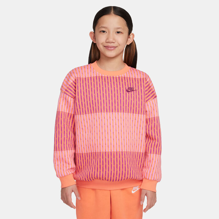 Nike Kids' Sportswear Club Fleece Sweatshirt (Older Kids) Pink Nike Kids' Sportswear Club Fleece Sweatshirt (Older Kids) Pink image number 0